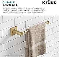 Vista 4 de KRAUS Toallero de baño Ventus, acabado dorado cepillado