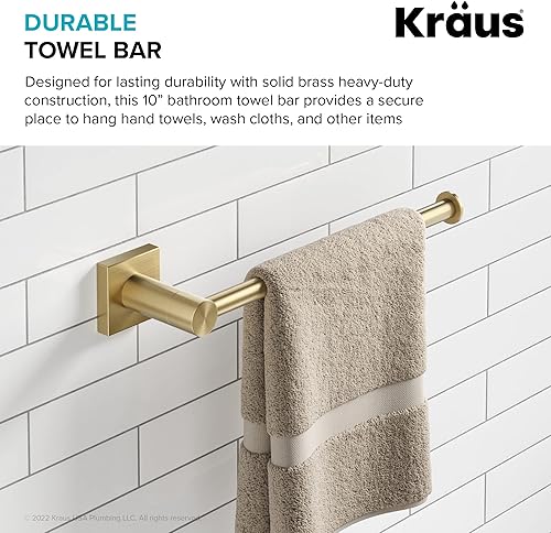 Miniatura 4 de KRAUS Toallero de baño Ventus, acabado dorado cepillado