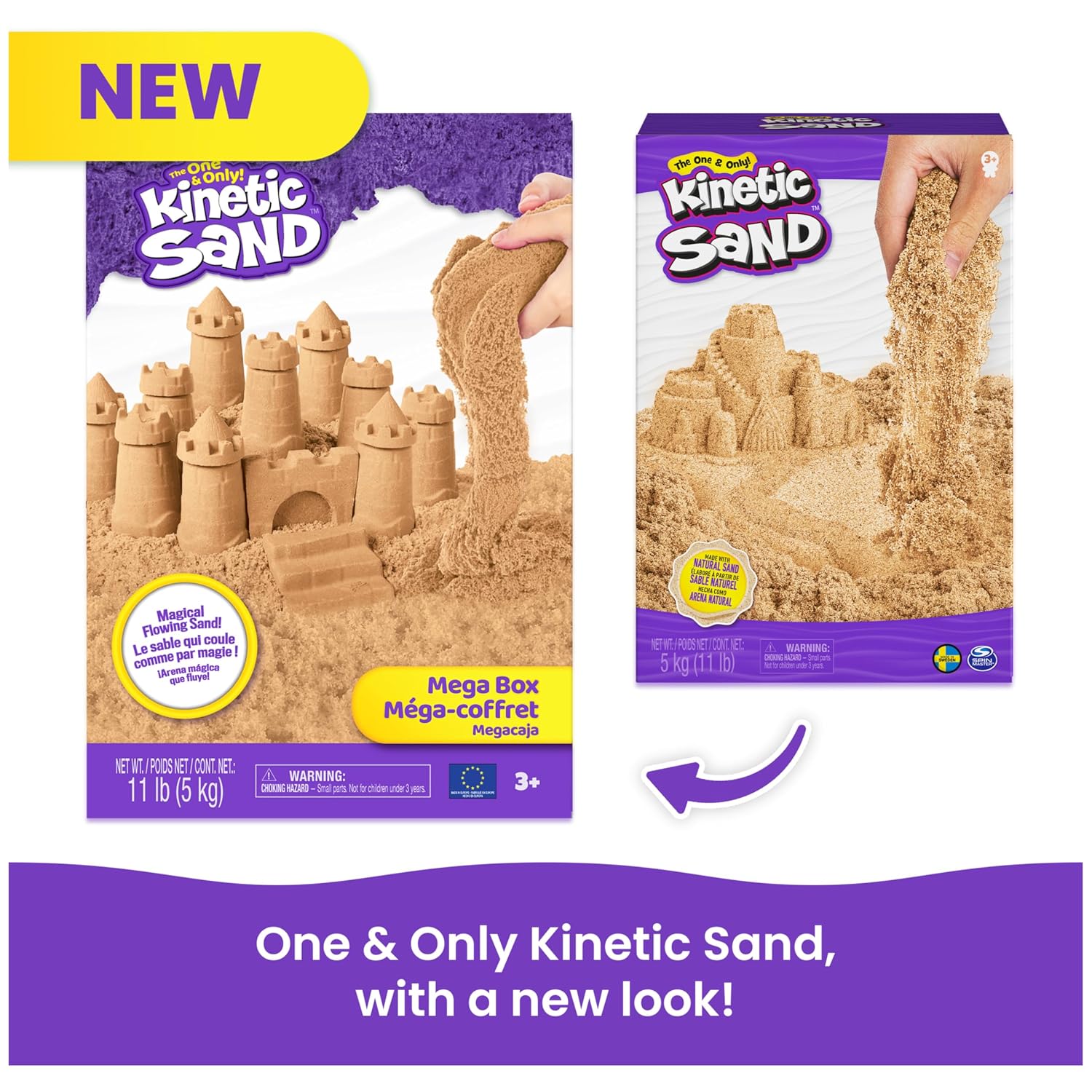 Kinetic Sand, 11lb (5kg) Natural Brown Play Sand for Arts and Crafts, Sandbox, Amazon Exclusive (Packaging May Vary), Moldable Sensory Toys for Ages 3 and up - Image 6