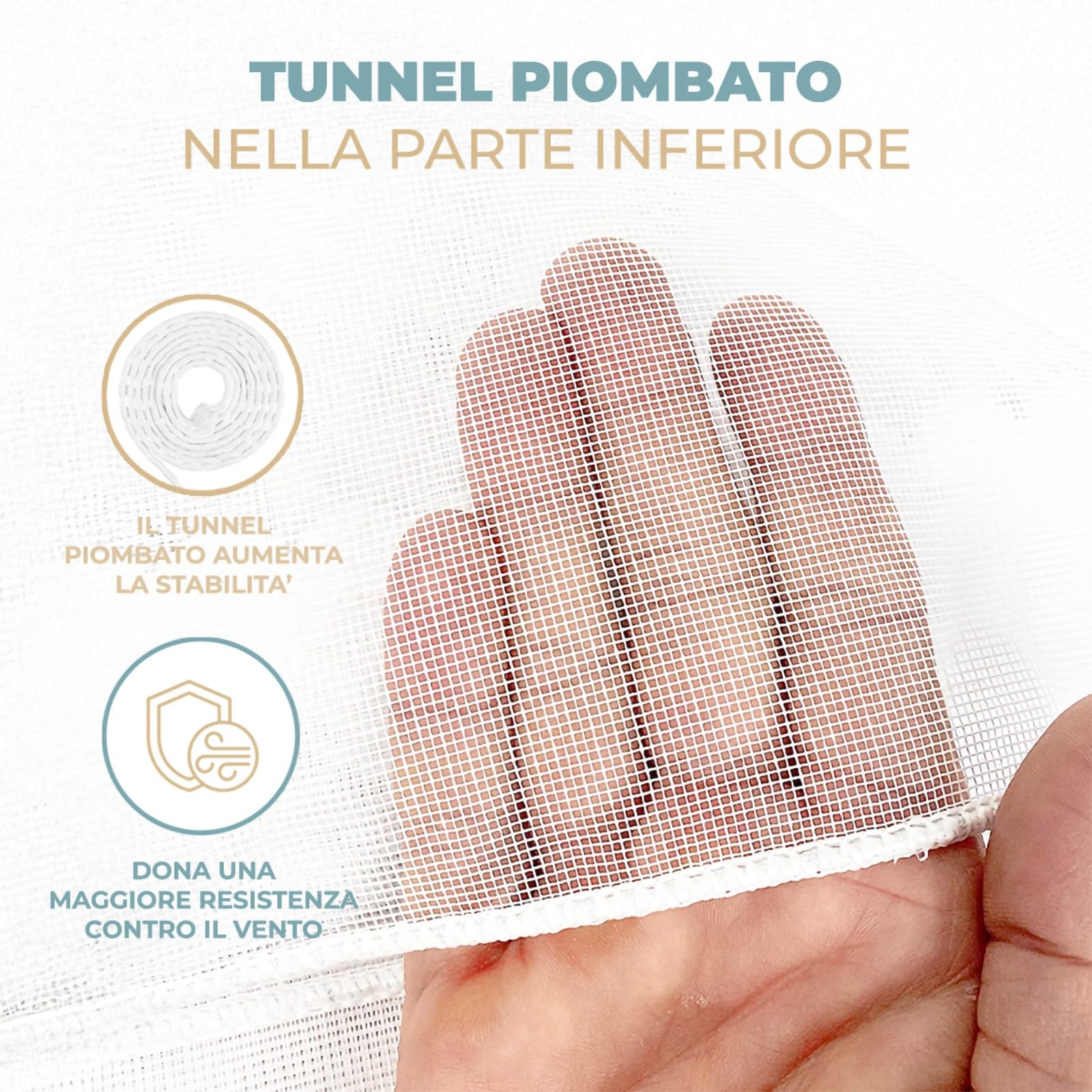 PARAMAISON Tenda Zanzariera, Tunnel Passante Retinata Piombata Antimosche Antizanzara Waterproof | Pannello 150x250cm Verde