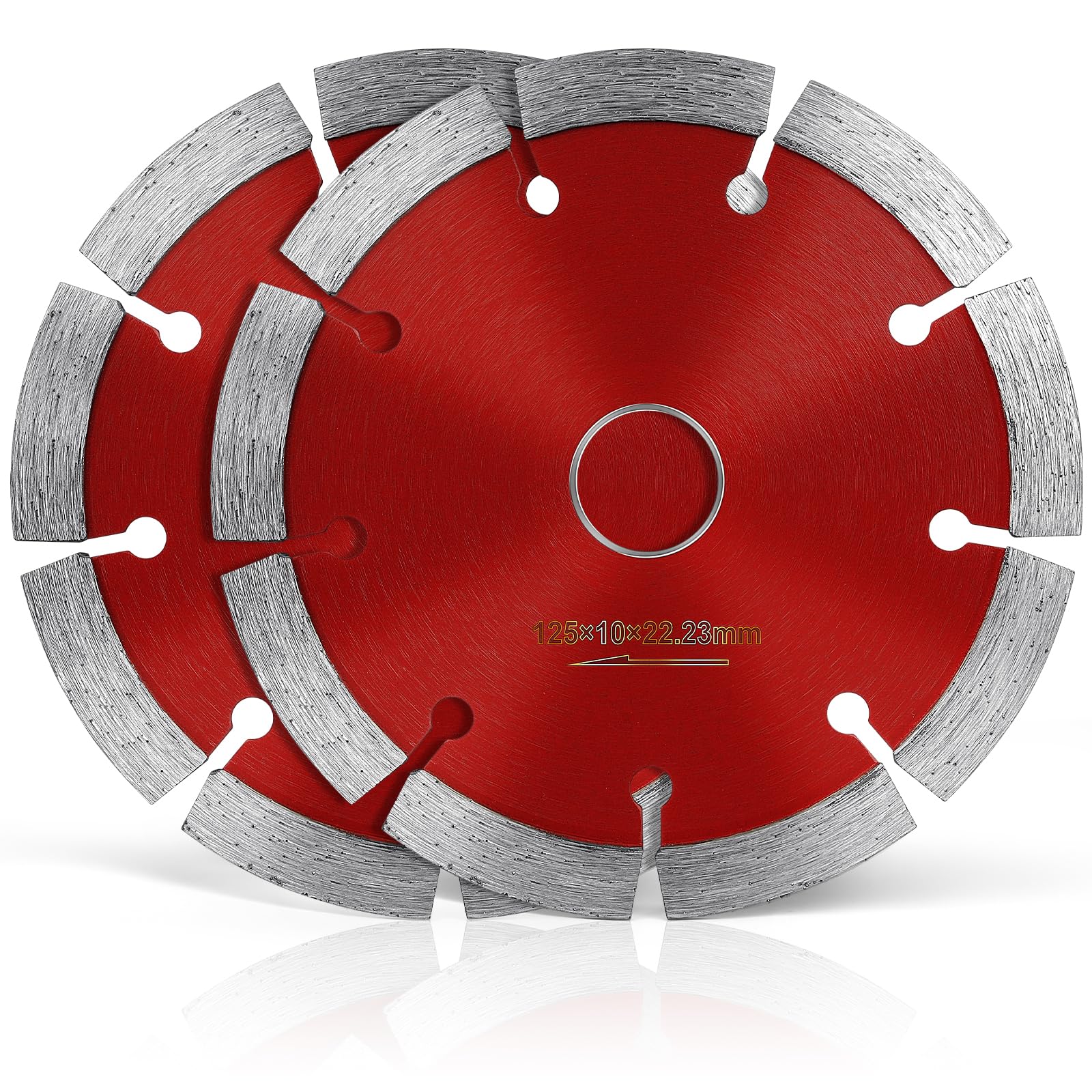 Flintronic Tarcza diamentowa 125 mm, 2 sztuki, diamentowa tarcza do cięcia płytek, ekstra cienka, uniwersalna tarcza do cięcia betonu, granitu, kamienia, muru, cegły