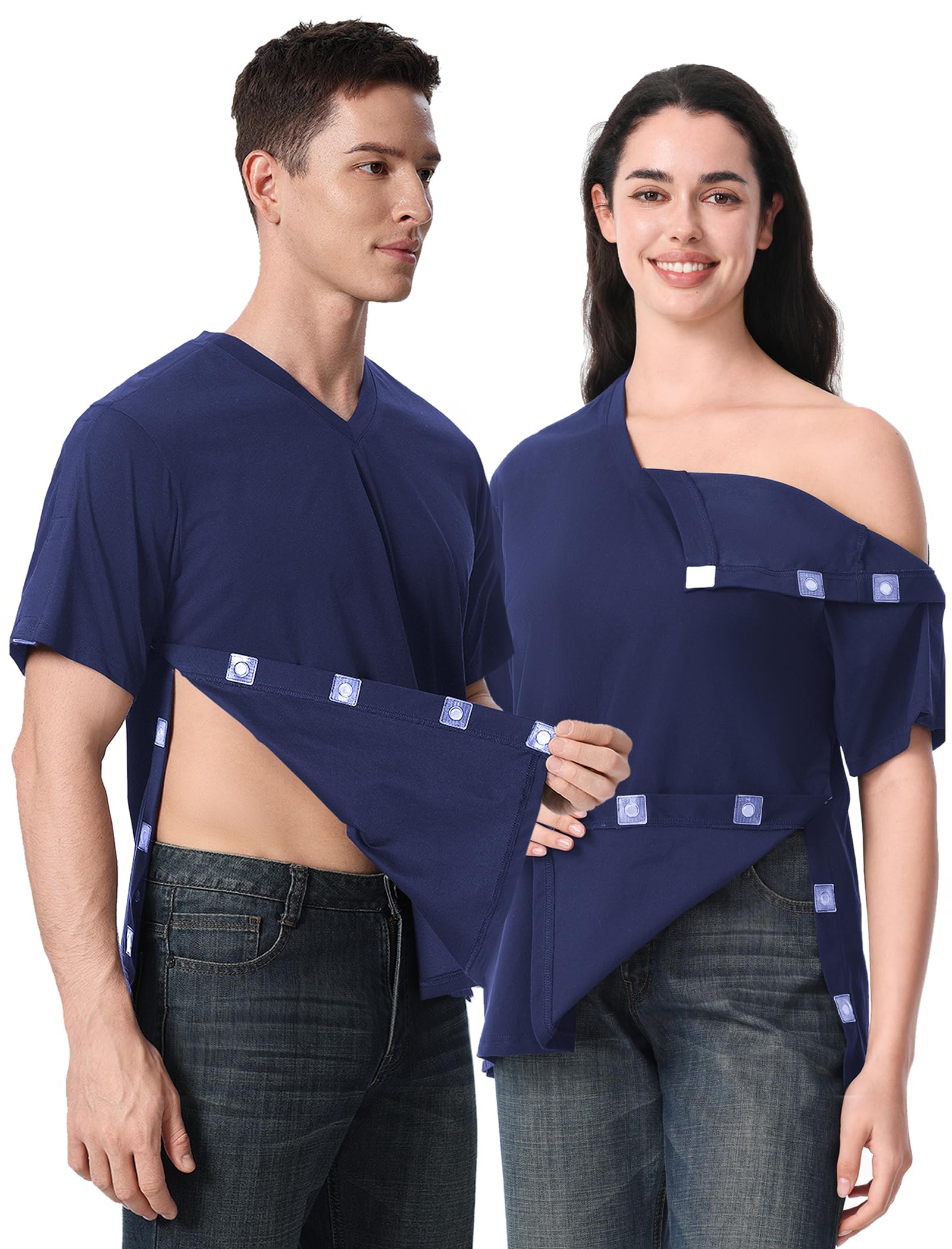 Magnetic Buttons Recovery Shirt