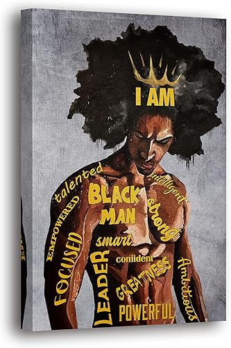 Miniatura 1 de SpiritualHands Arte de pared con marco de niña negra, cuadros de pared para decoración de pared de sala de estar, pintura mágica para pared de sala