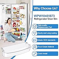 Vista 7 de UPGRADED WPW10451873 Refrigerator Door Bin Compatible With Whirlpool Kenmore Refrigerator Door Shelf Replacement W10451873, AP6021633, WRS571CIDM01