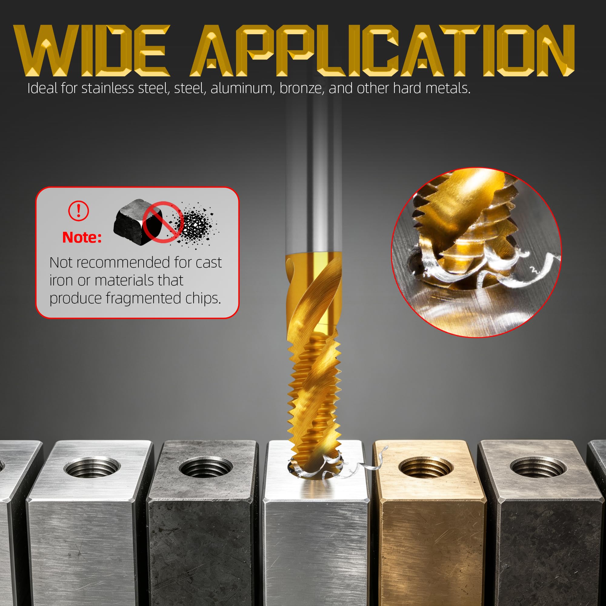 1/2"-13 UNC Spiral Flute Thread Tap,Thread Milling Tap for M -6 1/2"-13 UNC Spiral Flute Thread Tap,Thread Milling Tap for M -6
