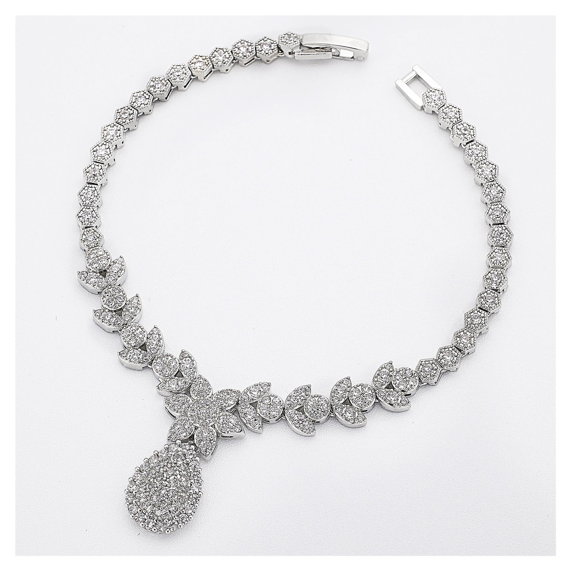 ZHGUIMING Set completo da sposa da 4 pezzi, gioielli da festa for donna, collana di lusso in cristallo di Dubai Nigeria