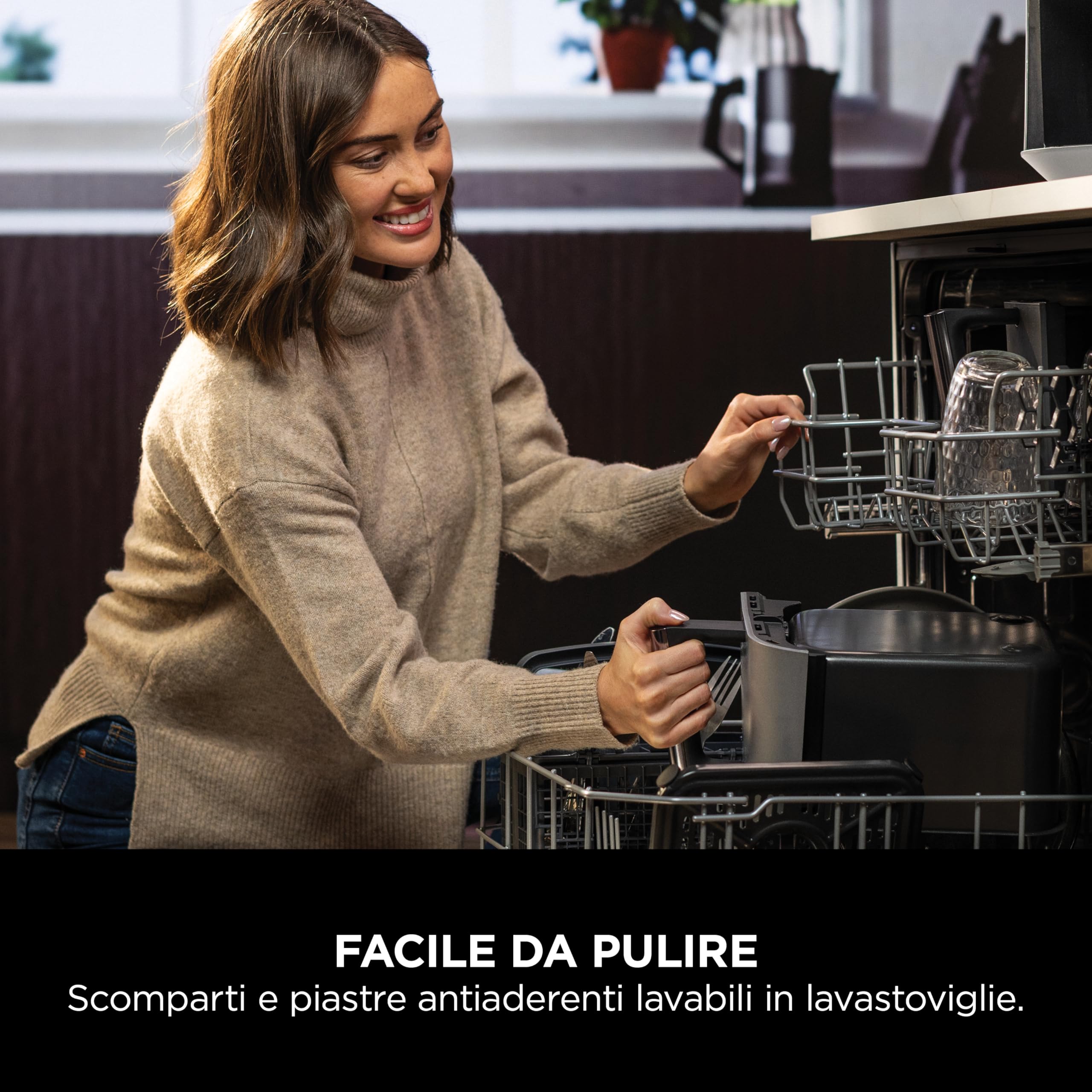 Ninja MAX Doppia Zona, Friggitrice ad Aria Digitale, Grigio/Piombo, DZ400EU | Cottura Senza Olio in 2 Cestelli Antiaderenti, Lavabili in Lavastoviglie, Capienza Totale 9,5L