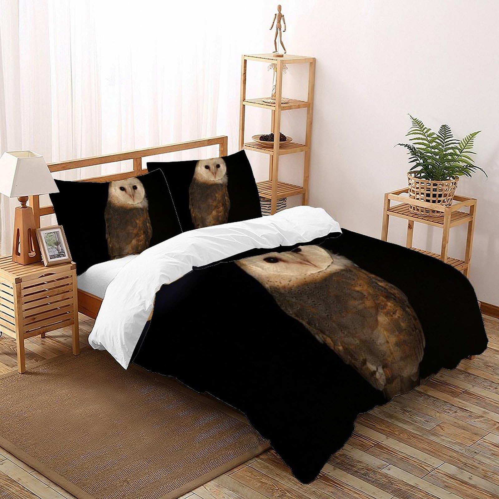 Housse de couette La Chouette fermeture éclair finie la couette qui glisse 220x240