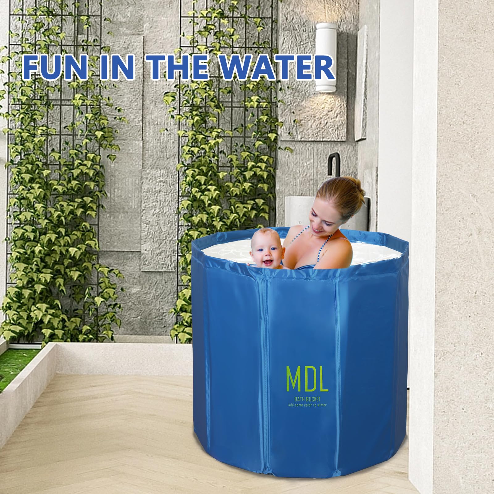 Vasca da bagno pieghevole per adulti, vasca da bagno pieghevole per bambini, adatta per docce di sauna e bagni di ghiaccio, vasca da bagno indipendente, senza installazione, 65 x 65 x 70 cm