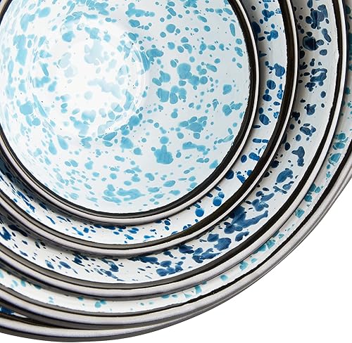 Miniatura 7 de Creative Co-Op Juego de 5 cuencos azules para salpicaduras