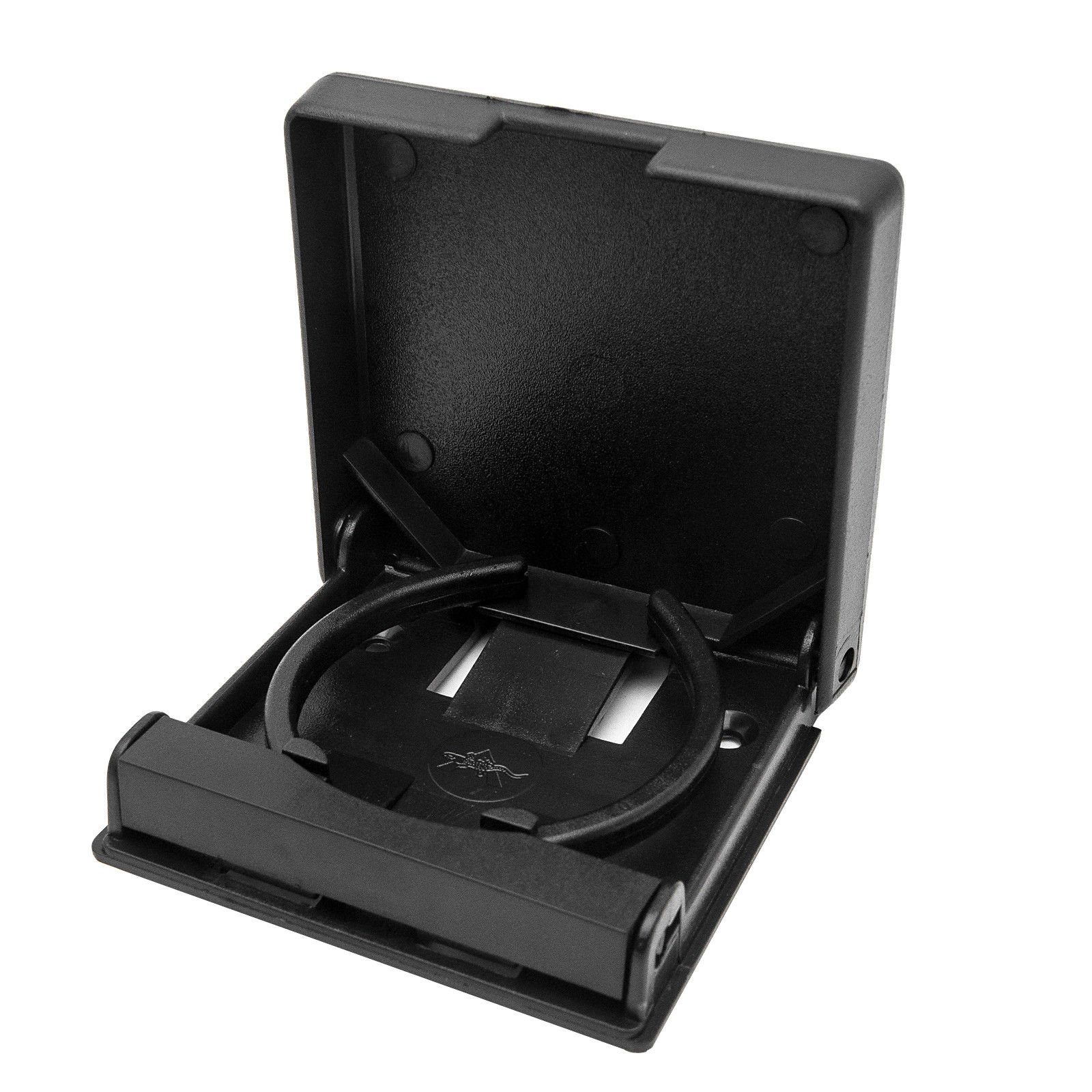 Stainless Steel Folding Drink Holder – RV, Boat, Office Pop‑Up Cup Holder, 304 SS, Spring‑Loaded, Mounts Under Surfaces, Space‑Saving