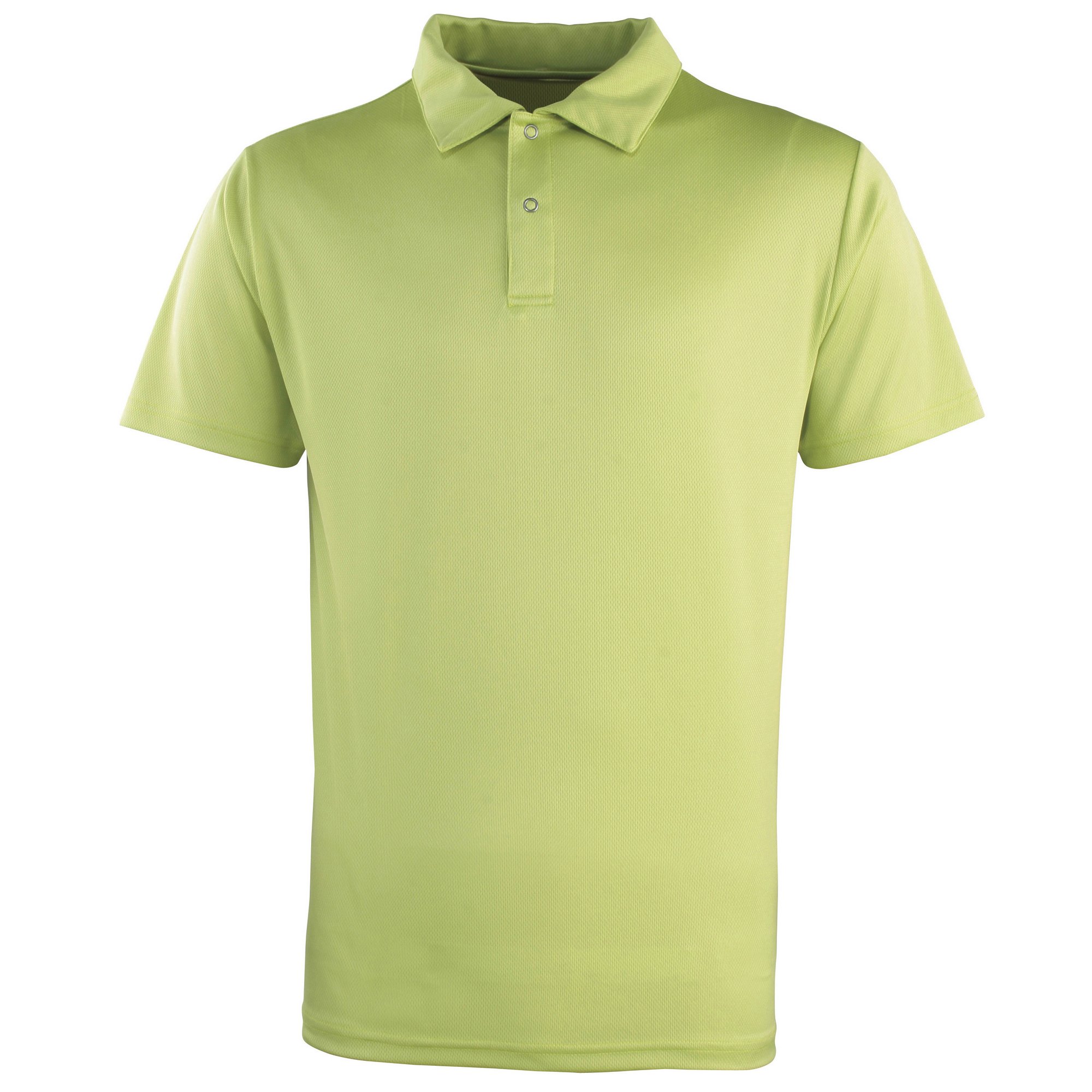 Premier Unisex Coolchecker Studded Plain Polo Shirt (M) (Lime)