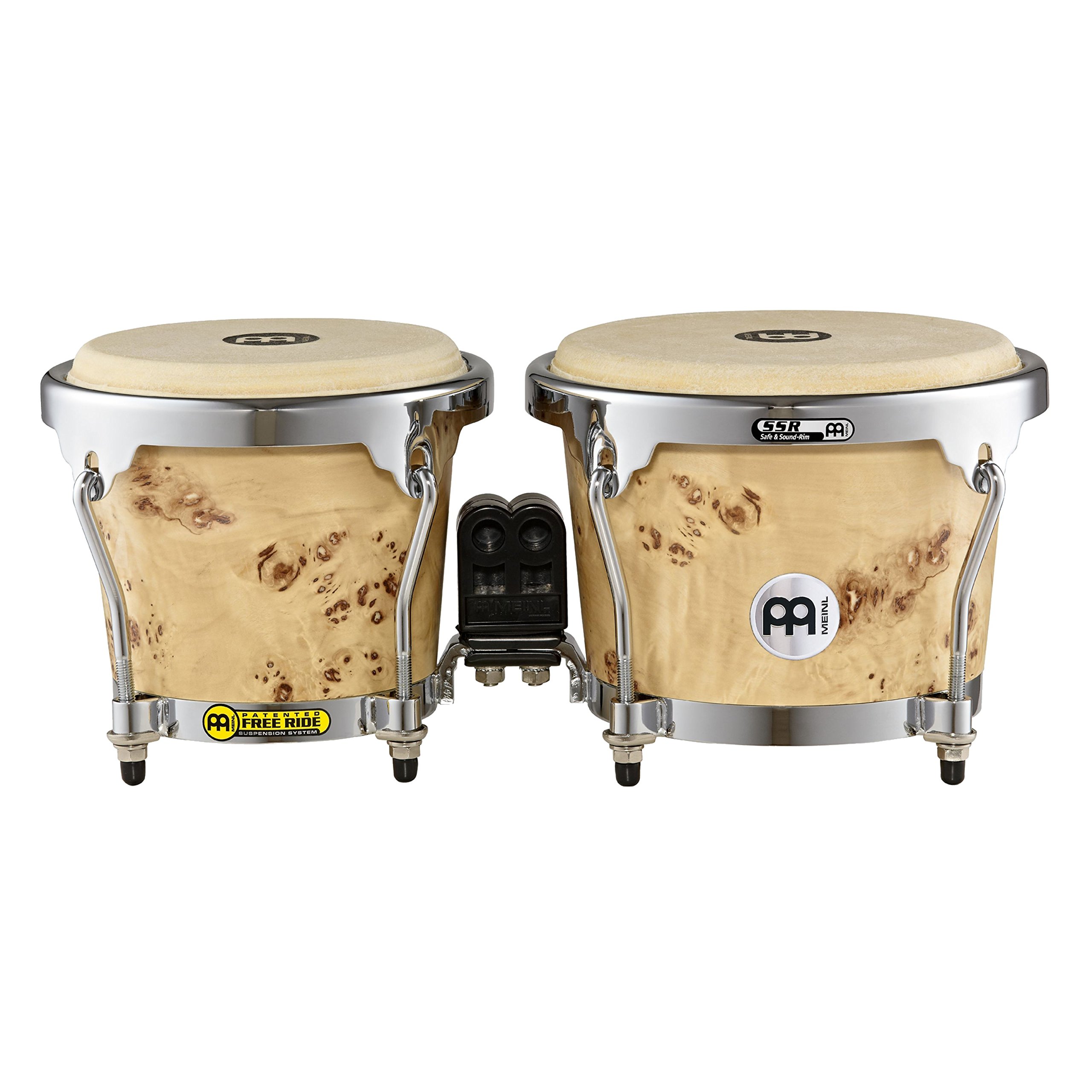 Meinl Percussion MB400DB-M Bongo-Set, Radial Ply Construction, Durchmesser 17,15 cm (6,75 Zoll) Macho und 20,32 cm (8 Zoll) Hembra, desert burl