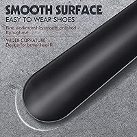 Vista 4 de ZOMAKE Cuerno de zapato de mango largo para personas mayores, hombres y mujeres, calzador largo de metal para botas, ayudante de cuchara de zapatos