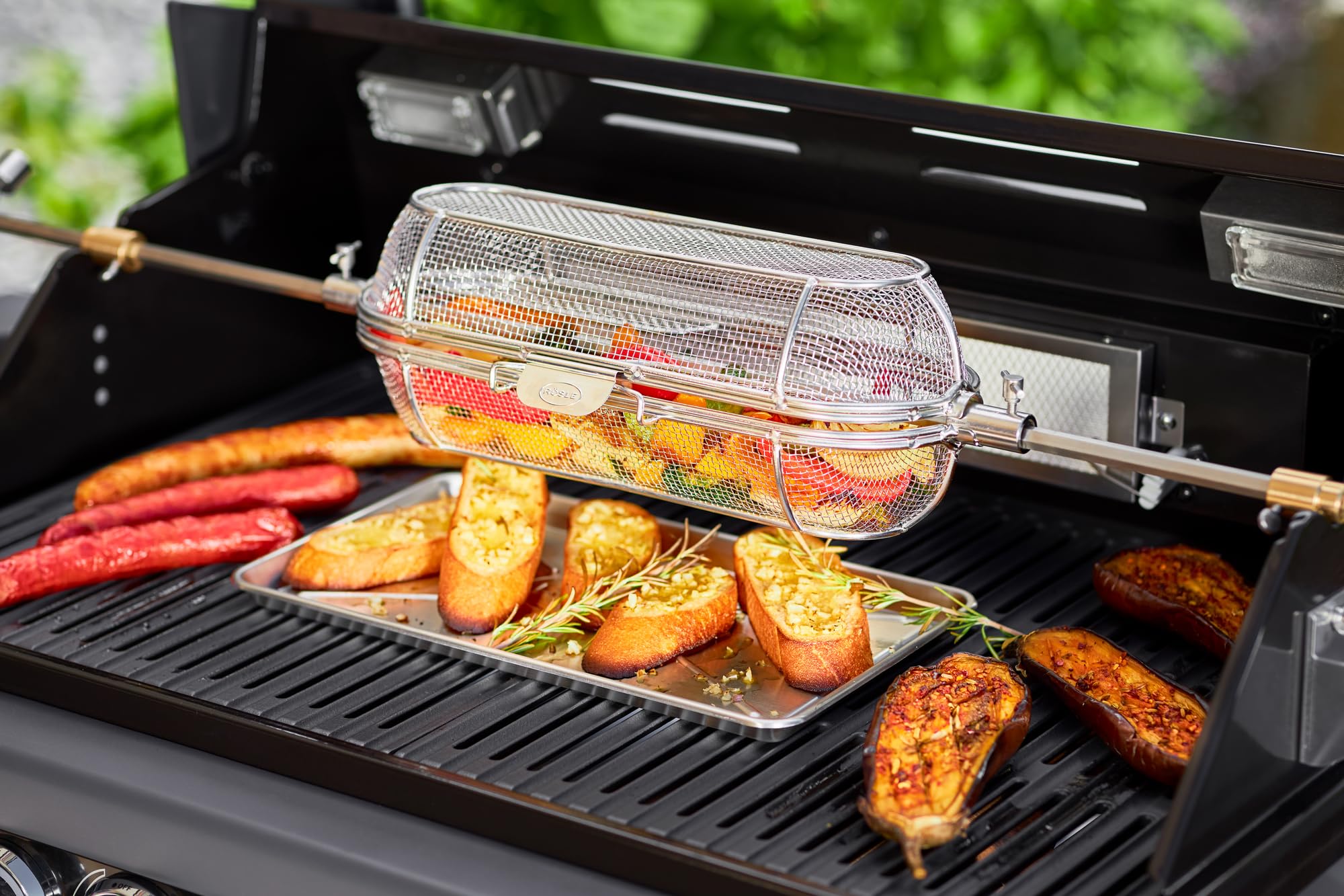 RÖSLE バーベキューコンロ Amazon.com : Rösle BBQ Stainless Steel Revolving Spit Grill Basket