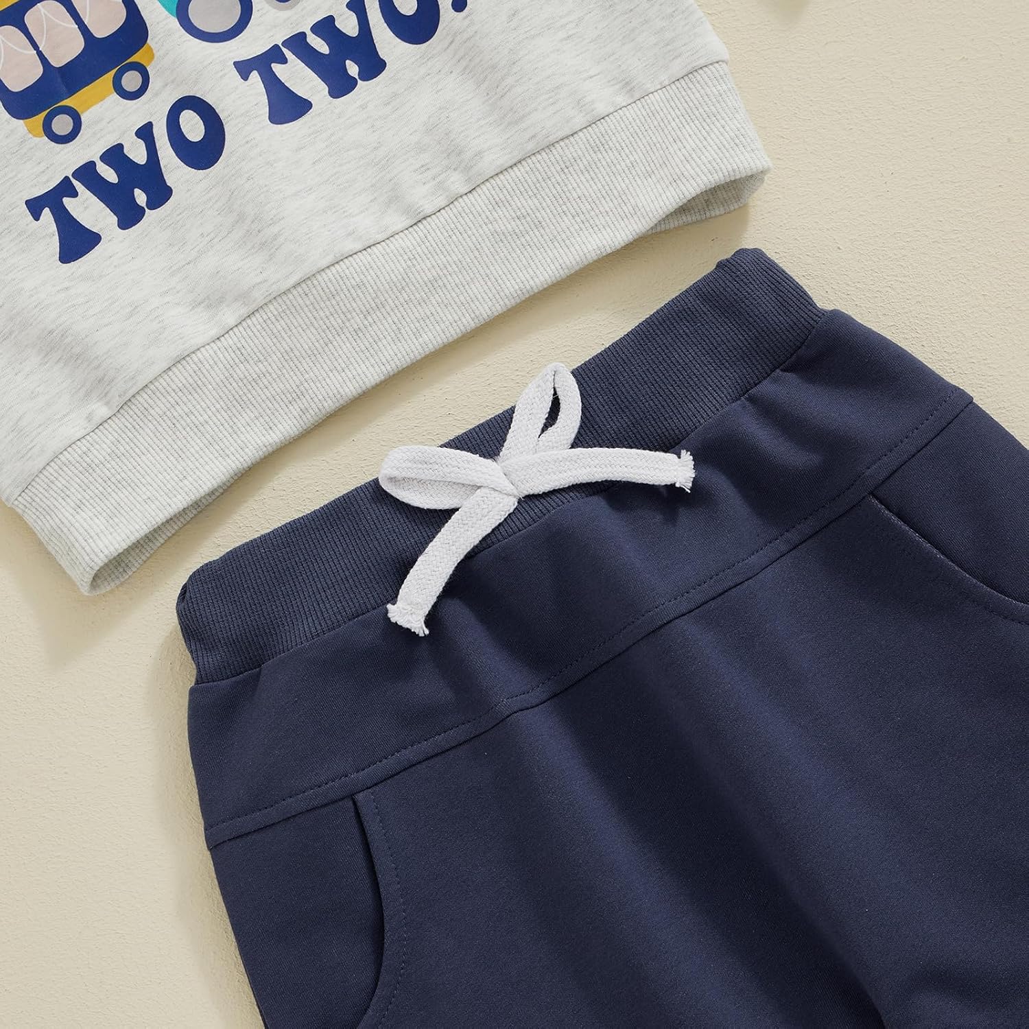 Toddler Baby Boy 2nd Birthday Outfit Choo Choo I'm Two Train Sweatshirt Long Sleeve T-Shirt Pants Set Fall Clothes - Image 4