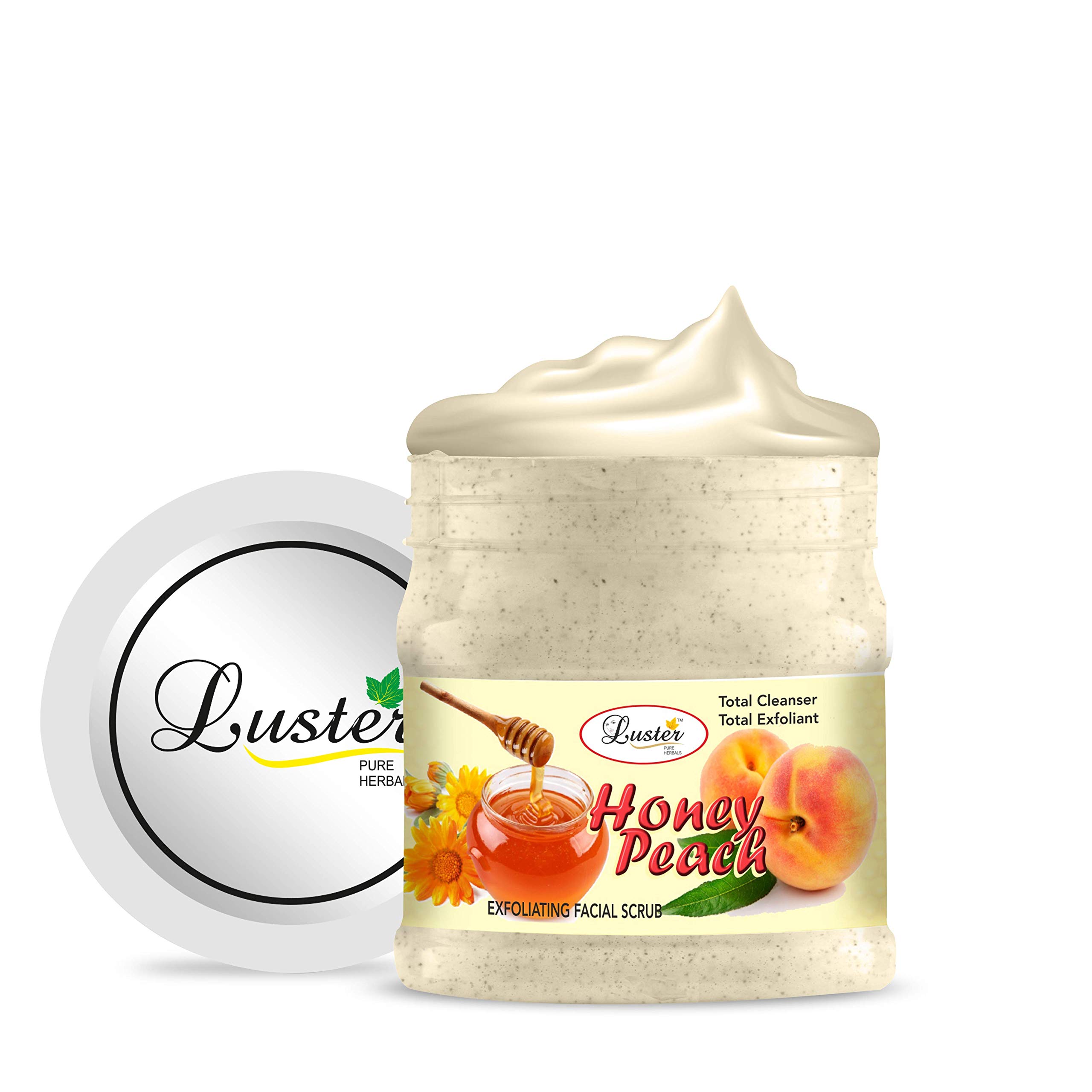 Luster Honey Peach Face & Body Cream Scrub (Paraben & Sulfate Free)-500ml