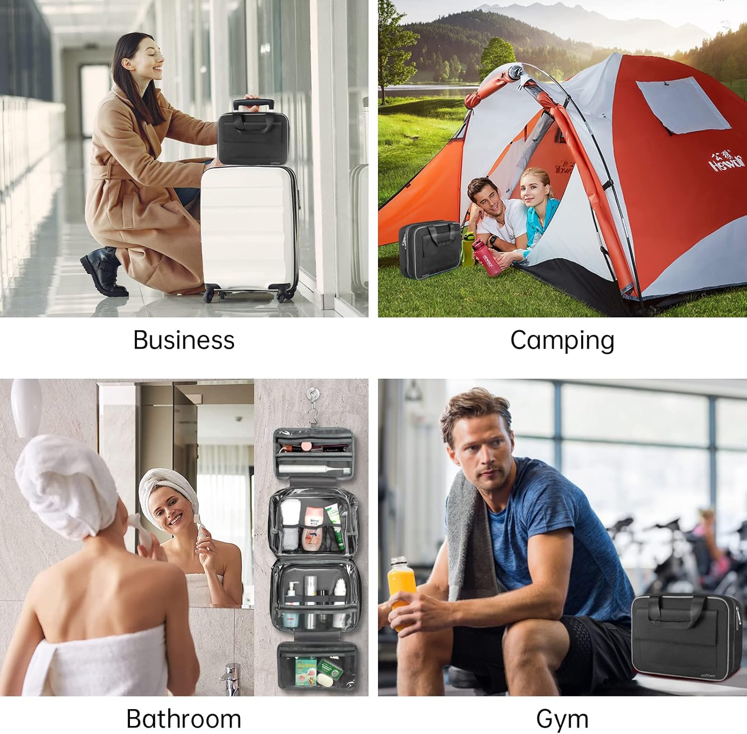 Toiletry Bag, Aofmee Toiletry Bag for Men and Women, Large Travel Toiletry Bag, Water Resistant Hanging Toiletry Bag, Travel Bag for Toiletries Accessories, Toiletries Bag for Full Sized Toiletries : Beauty & Personal Care