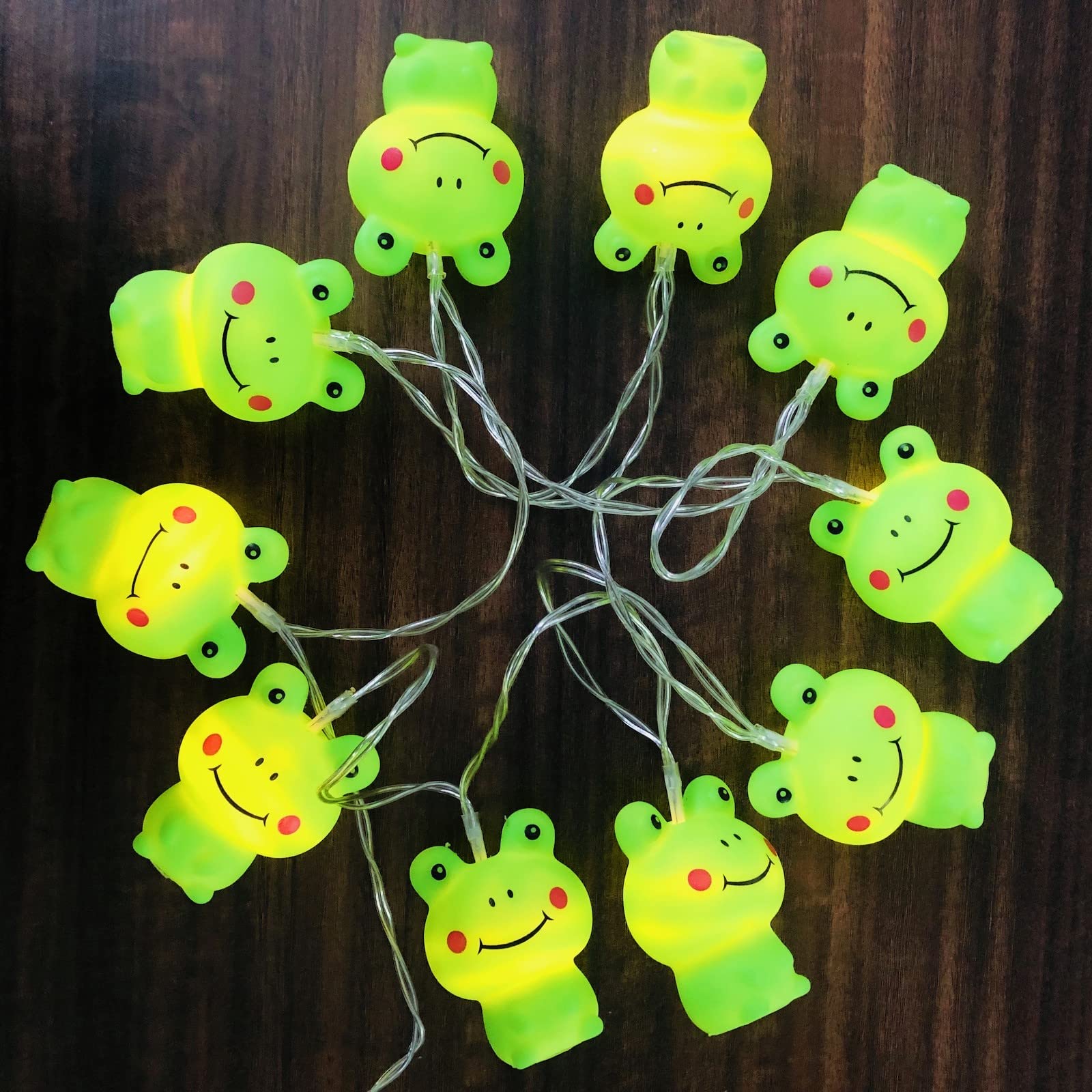 Riaxuebiy Prince Frog String Light Cartoon Frog Fairy Light Night Light Green Frog Lanterns for Halloween Christmas Thanksgiving Home Party Children Kids Bedroom Decoration (1.65m/10led