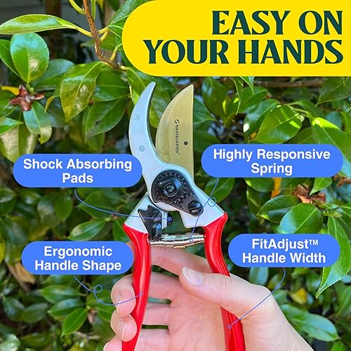Miniatura 4 de Haus  Garten tijeras de podar podador de mano con derivación de titanio herramienta para jardín y recortes para uso profesional y doméstico hoja de