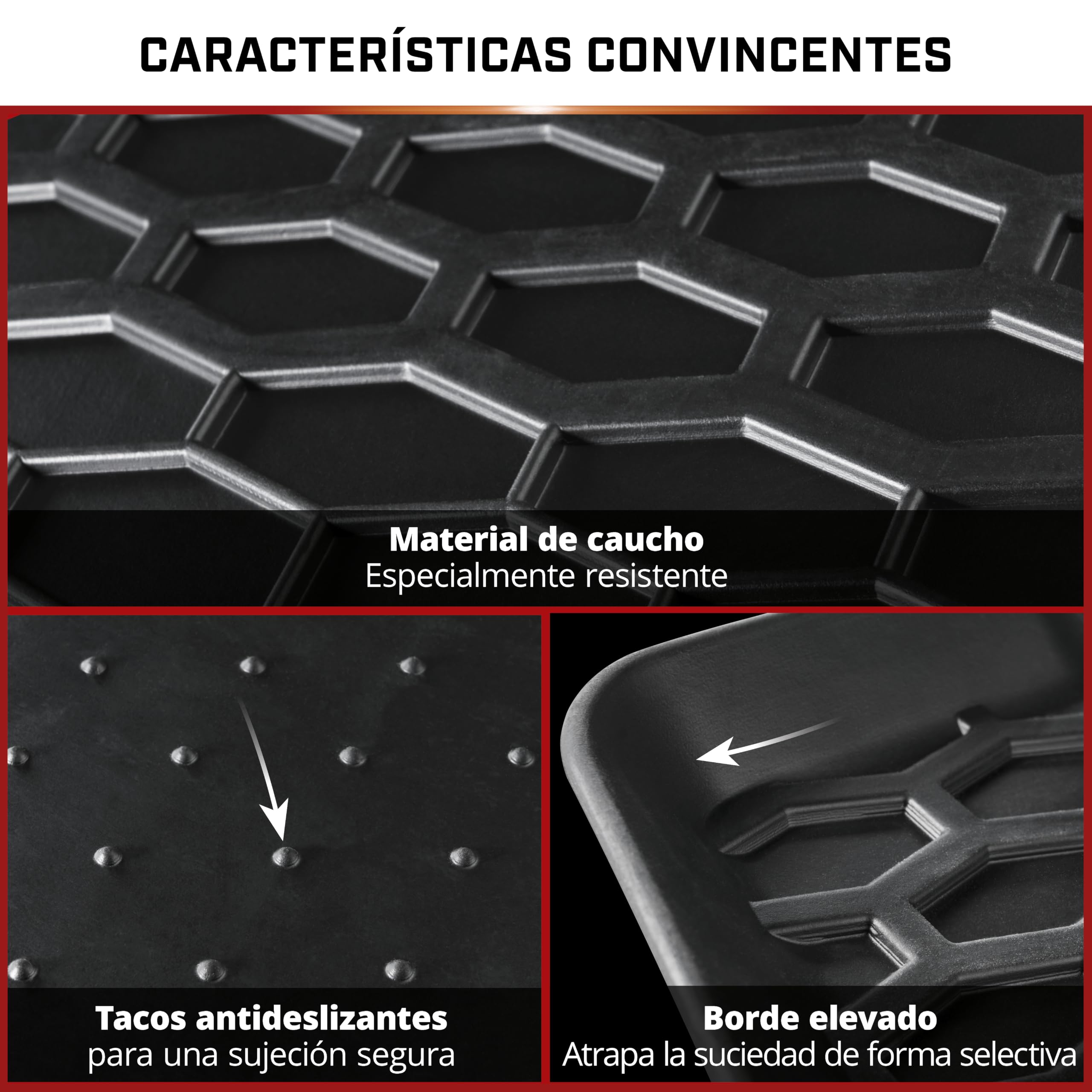 WALSER Alfombrillas de goma a medida DirtGuard compatible con Citroen Jumper II/Fiat Ducato/Peugeot Boxer 2006-Hoy, Opel Movano C 2021-Hoy