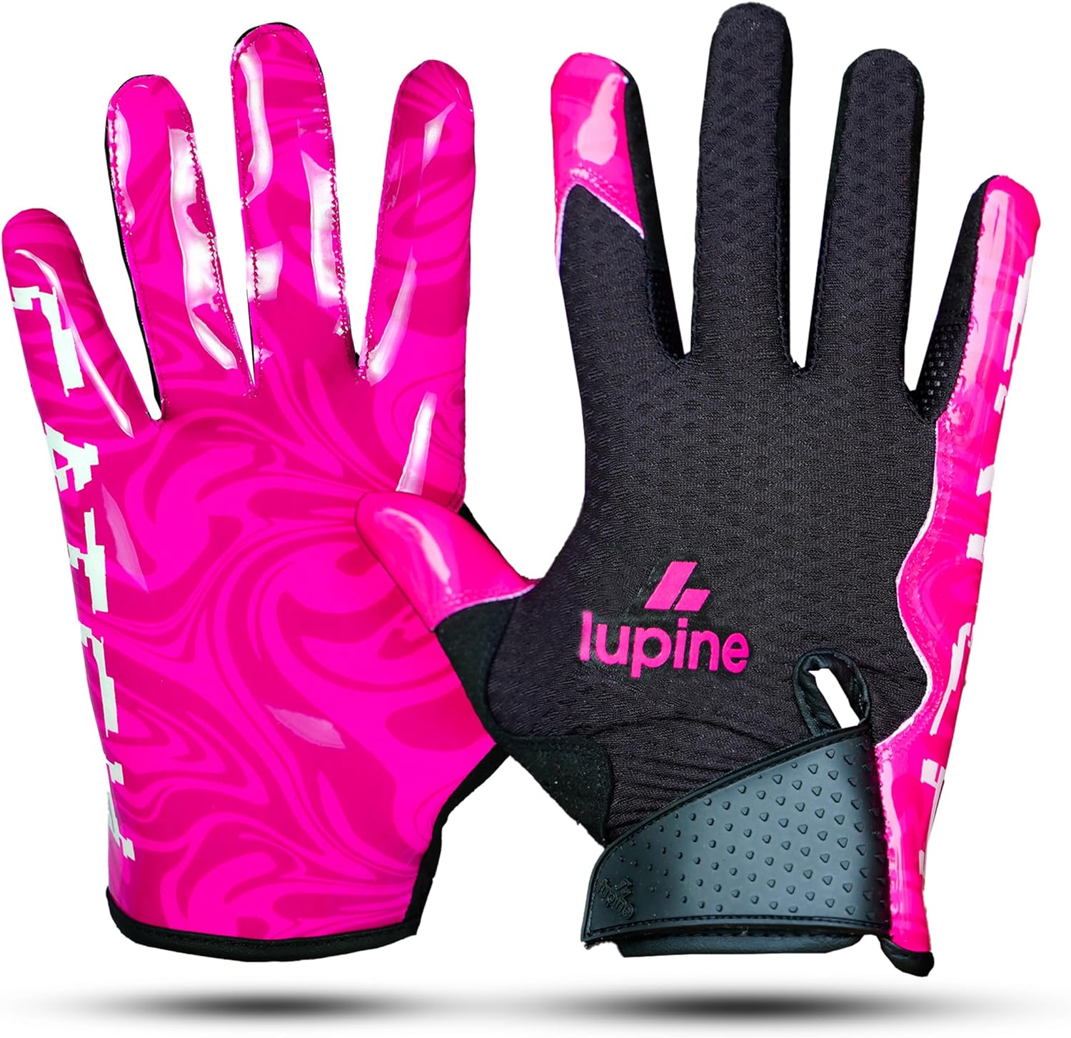 lupine Catch Football Gloves – Receiver Ready, Stretchy Microfiber Palm, Tacky Silicone Grip, Breathable & Washable – Men, Women & Youth
