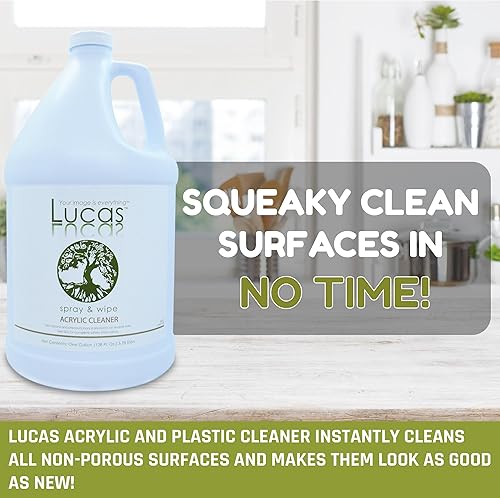 Miniatura 2 de Lucas - Spray limpiador multiusos de acrílico y plástico, tamaño de repuesto de 1 galón