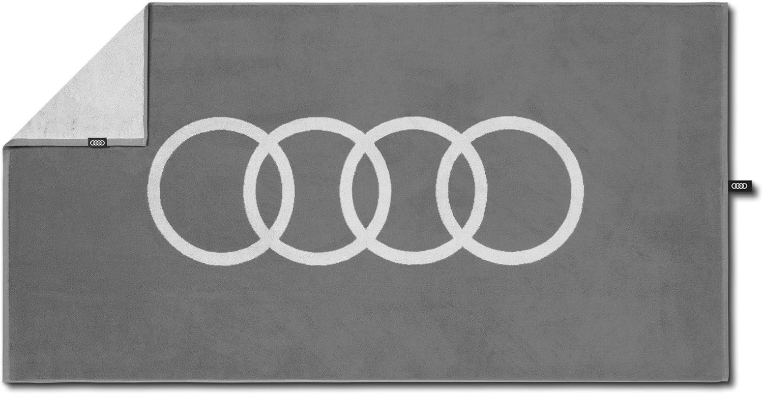 Audi Handtuch 80x150cm mit eingewebten Audi Ringen