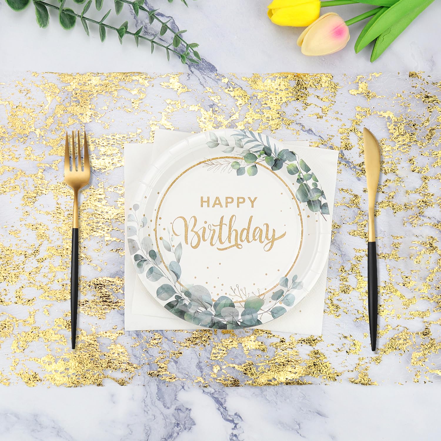 Anstore Runner da Tavolo in Tessuto Non Tessuto, Runner Tavola Moderno, Tovaglia con 150 Cuori Decorativi, Tovaglia Glitterata Metallica per Matrimonio, Comunione, 23cmx30m Corridore da Tavola Oro