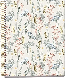 Miquelrius - Caderno A5 liso, Bloco de notas com 100 folhas em branco com 4 faixas coloridas para organizar, Papel que não transfere de 70 g/m², 2 orifícios para arquivar, Espiral, Day The Forest Stewardship Council