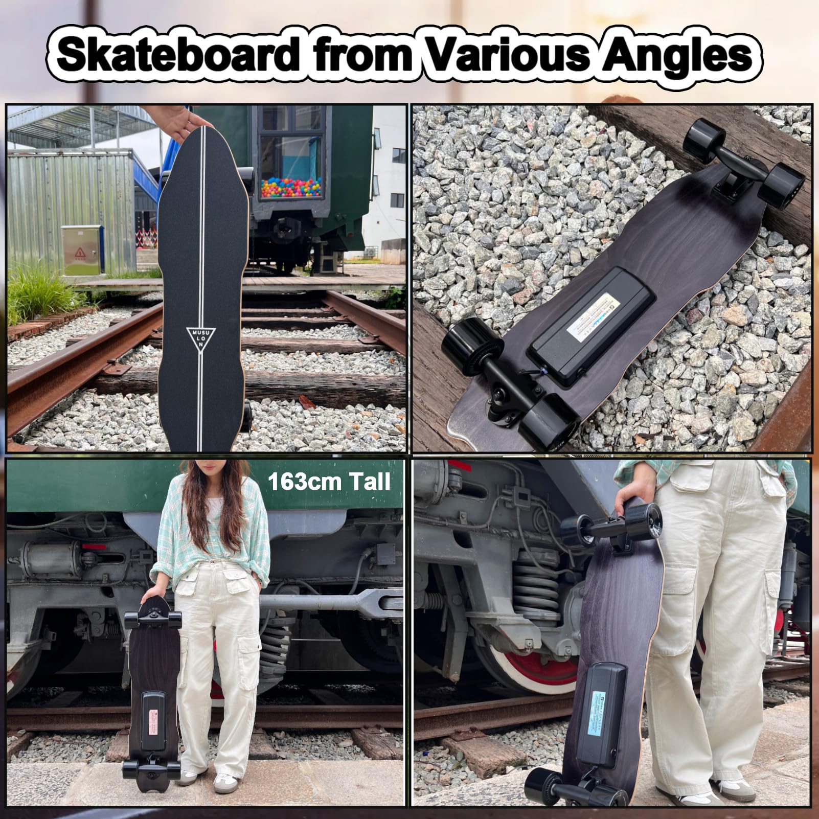 Skateboard éLectrique avec TéLéCommande, Skateboard Cruiser Classique, Vitesse De Pointe De 56 Km/H à 64 Km/H,Adapté Aux Adultes Et Adolescents DéButants 1-Daisy(16km)