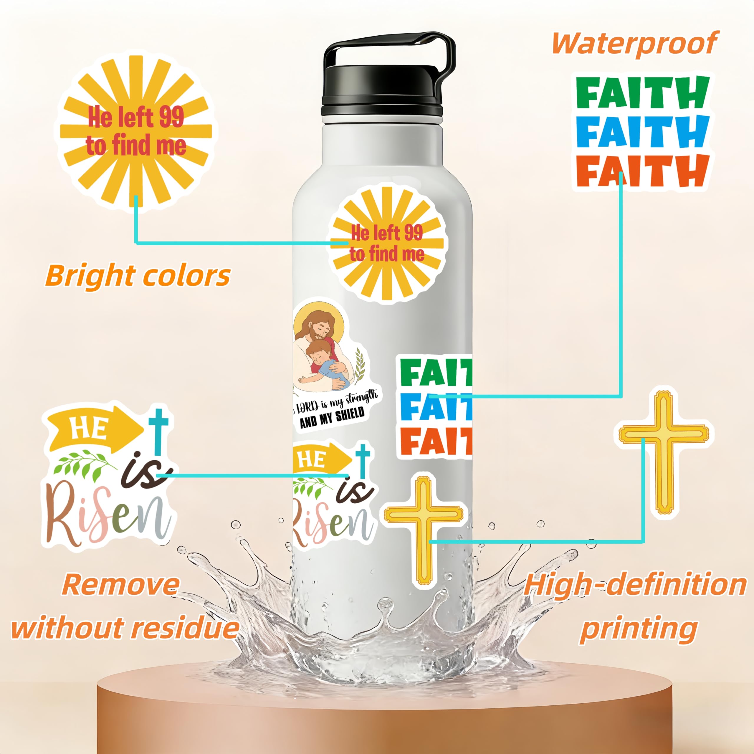 200 pcs Prayer Board Bible Stickers, Inspirational Boho Christian Stickers, Prayer Board Supplies Kit for Water Bottles, Journal, Scrapbook, Bible Study Supplies, Christian Gifts for Kids Teens Women