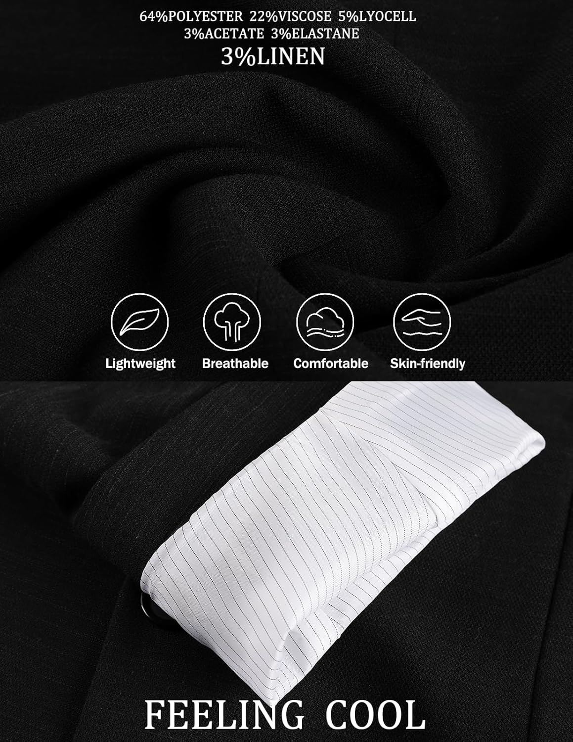PJ PAUL JONES Mens Casual Blazer Sport Coats Two Buttons Lightweight Suit Jacket
