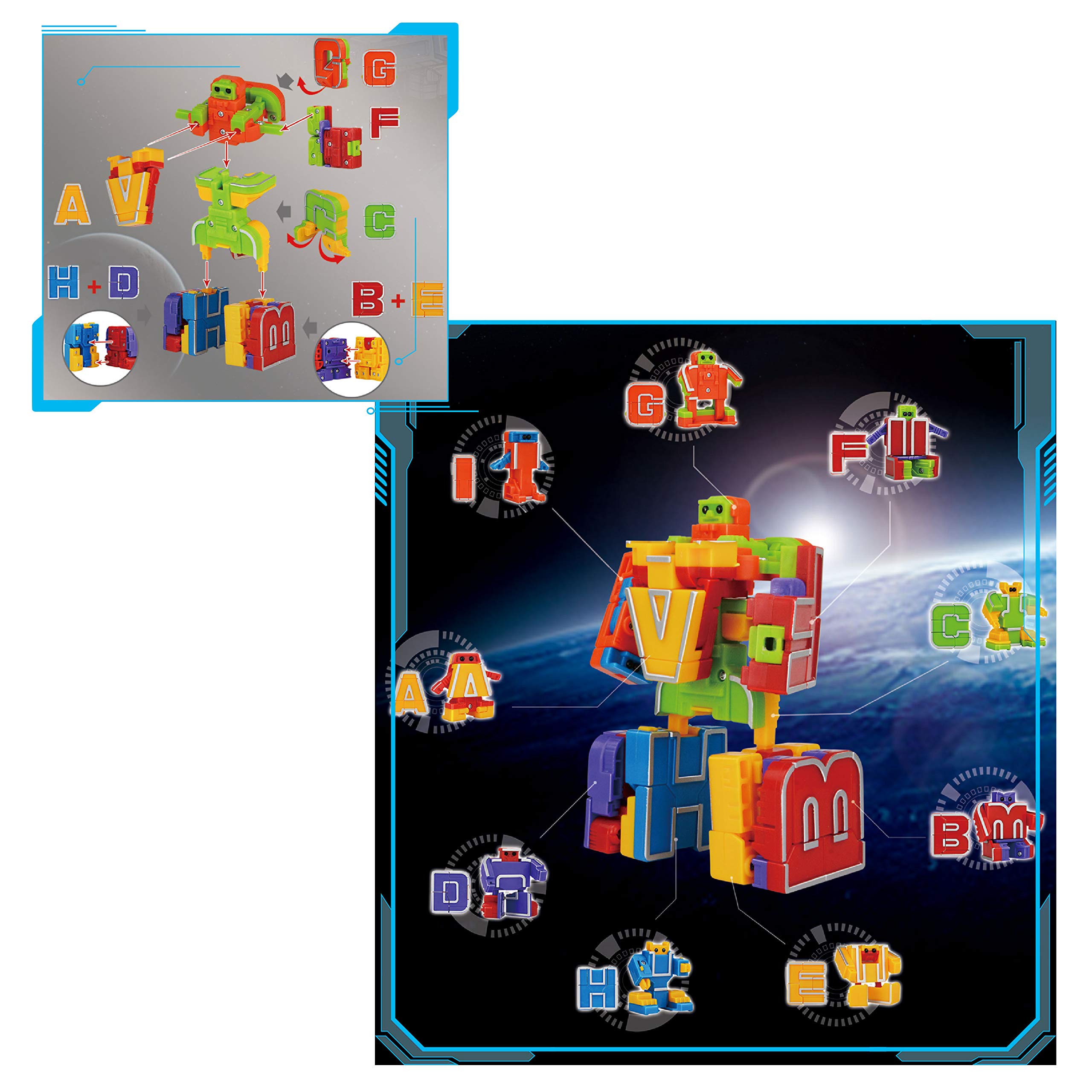 Buy Alphabet Robots Toys for Kids, ABC Learning Transformers Toys