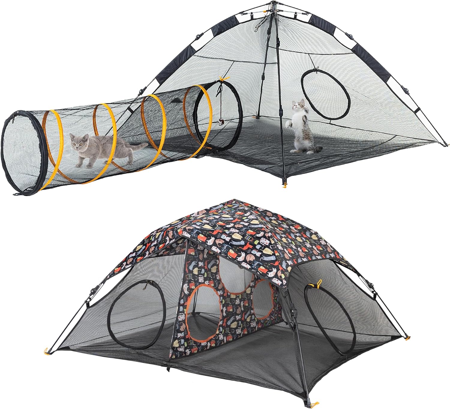 Cat Tent for Indoor and Outdoor Cat Enclosures(Outdoor, Tunnel, and Playhouse) Cat Playpen X-Large Portable Cat Tunnel Play Tents for Cats Rabbits and Small Animals Plus cat Play Tent