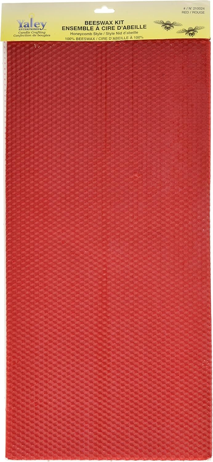 Yaley Kits de láminas de cera de abejas, rojo
