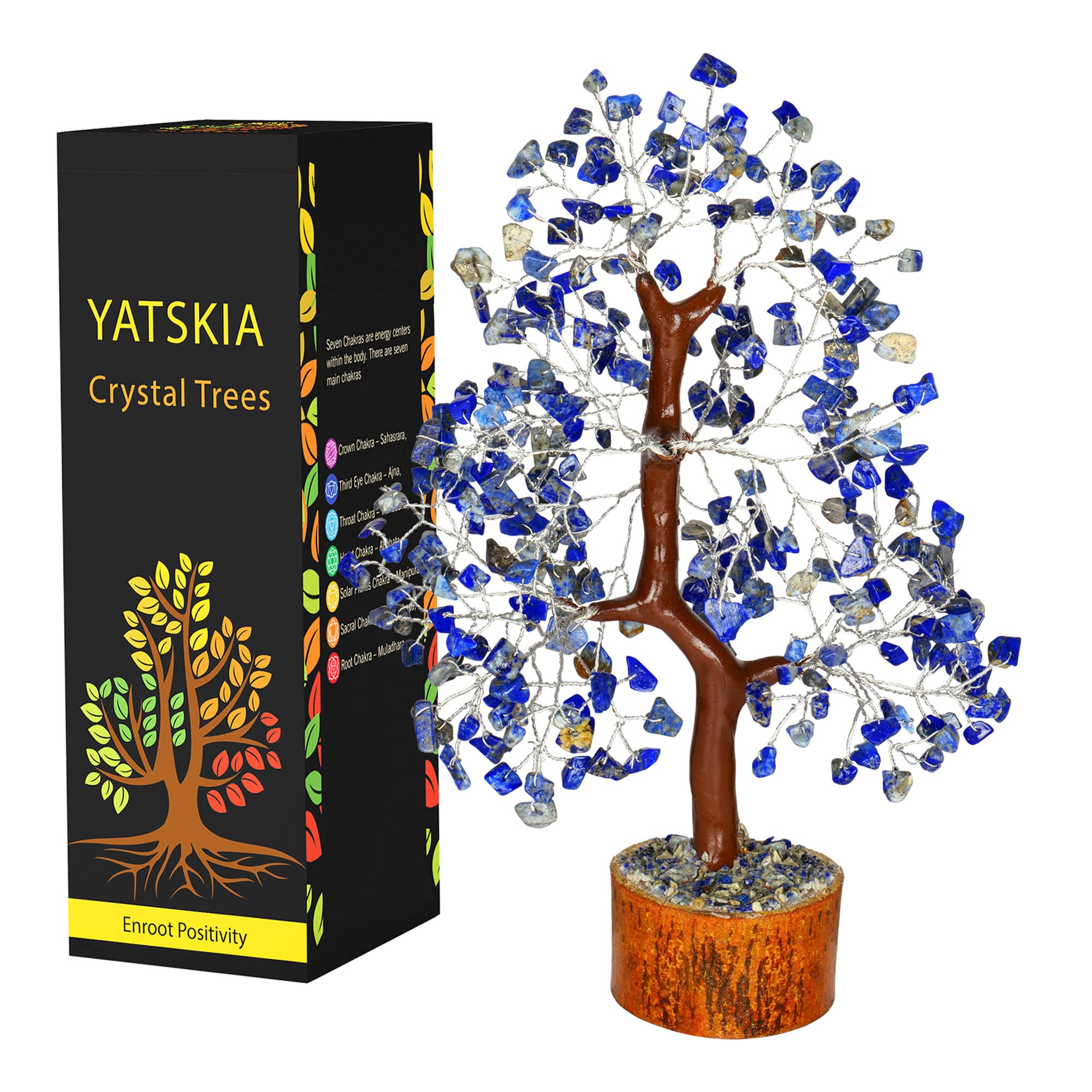 Lapis Lazuli - Chakra Tree, Lapis Lazuli Tree, Lapis Gem, Artificial Trees, Tree of Life, Stone Tree, Gem Stone Decor, Crystal Tree for Positive Energy, Holistic Gifts for Women