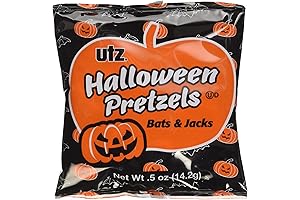 Utz Halloween Bat & Pumpkin Shaped Treats Pretzel, Individual Bags