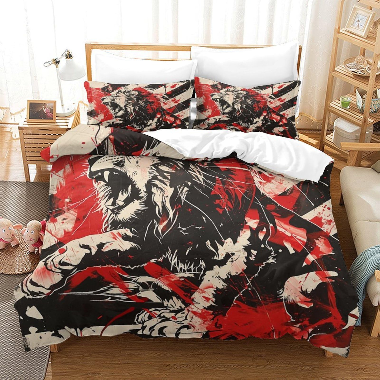 P1S9U7W5Y 3D Printed Abstract Graffiti Duvet Cover Set 3pcs Microfiber Artistic Bedding Set SuperKing