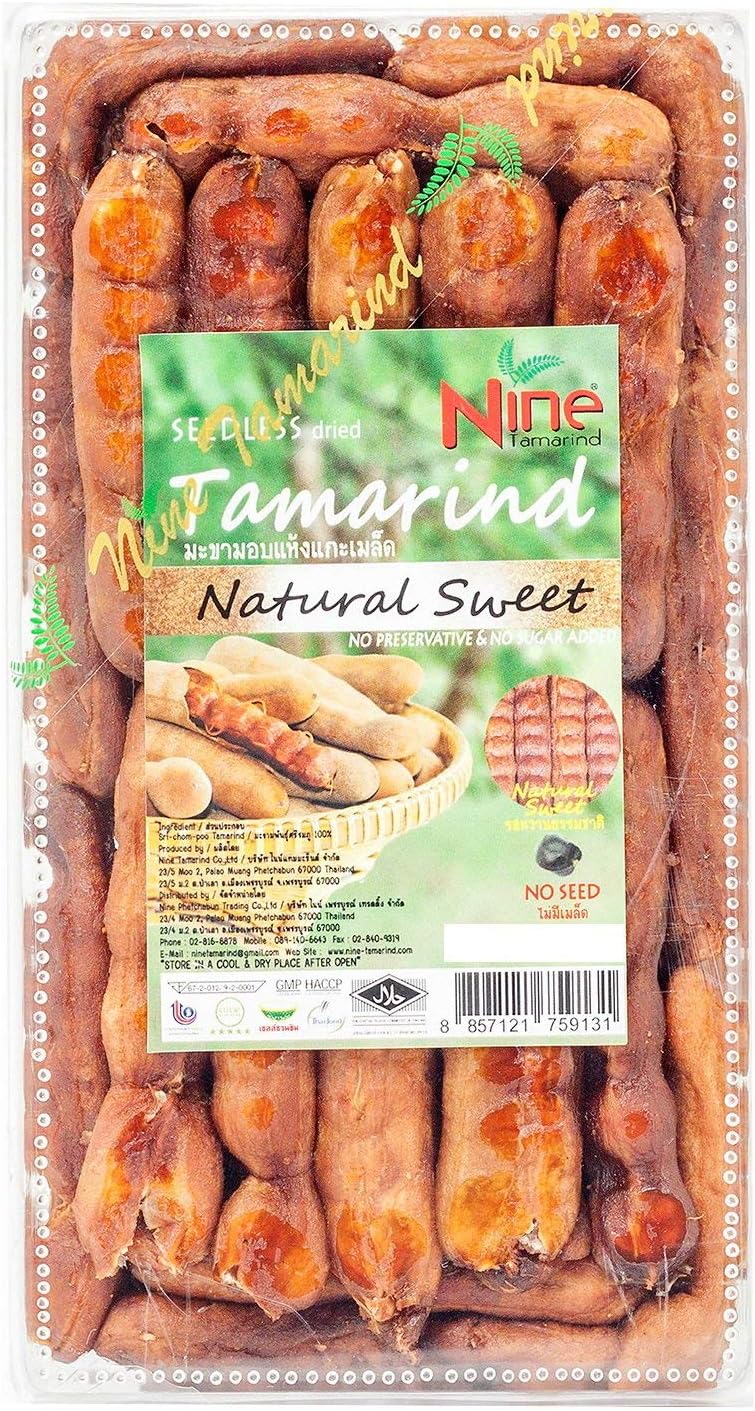 Nine Tamarind Seedless Dried Tamarind Natural Sweet (1 Pack (150 g))