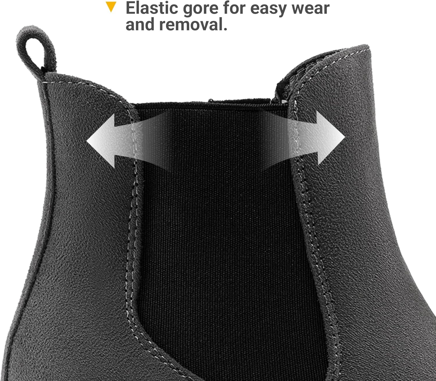 DREAM PAIRS Women's High Chunky Heel Chelsea Ankle Boots Slip On Elastic Fall Heeled Booties Shoes - Image 6