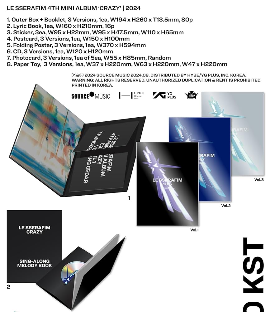 【新品未開封】LE SSERAFIM アルバム CRAZY EASY 他　32点 Le Sserafim • CRAZY • Limited Edition A & B • 1xCD – Black