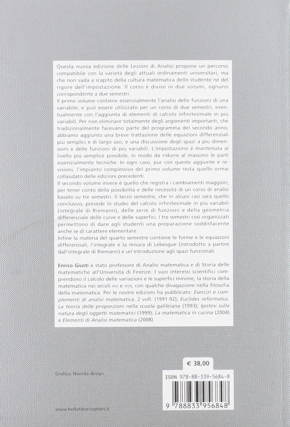 Analisi matematica (Vol. 1) (Programma di mat. fisica elettronica)
