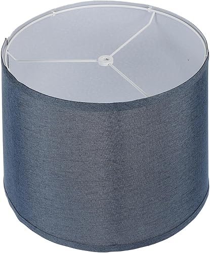 Pantalla de lámpara pequeña rústica para lámpara, jaulas de protección al lado de la pantalla de la lámpara, pantalla redonda, bombilla de