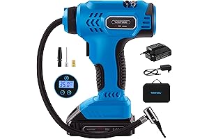 Cordless Tire Inflator with Built-in Tire Pressure Gauge