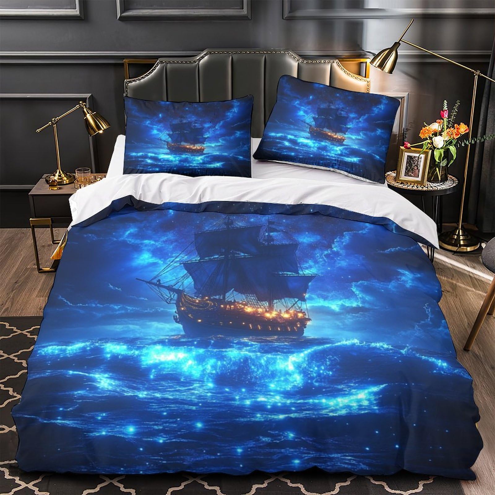 Voilier de nuit 3D housse de couette maritime pour transformer la chambre des ados et adultes