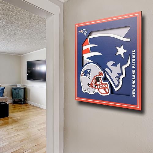 Vista 81 de YouTheFan Arte de pared de la serie de logotipos NFL de 12 x 12