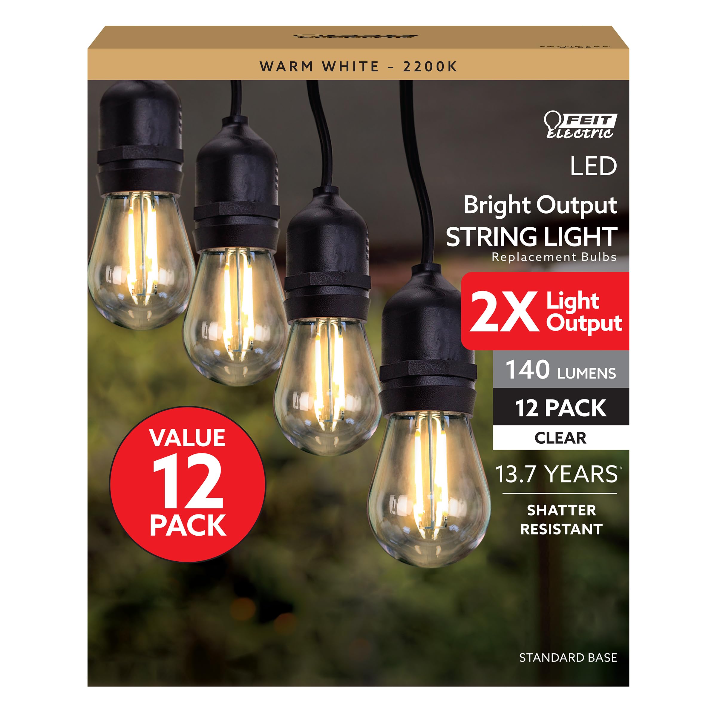 Feit Electric S14 LED Filament Bulbs
