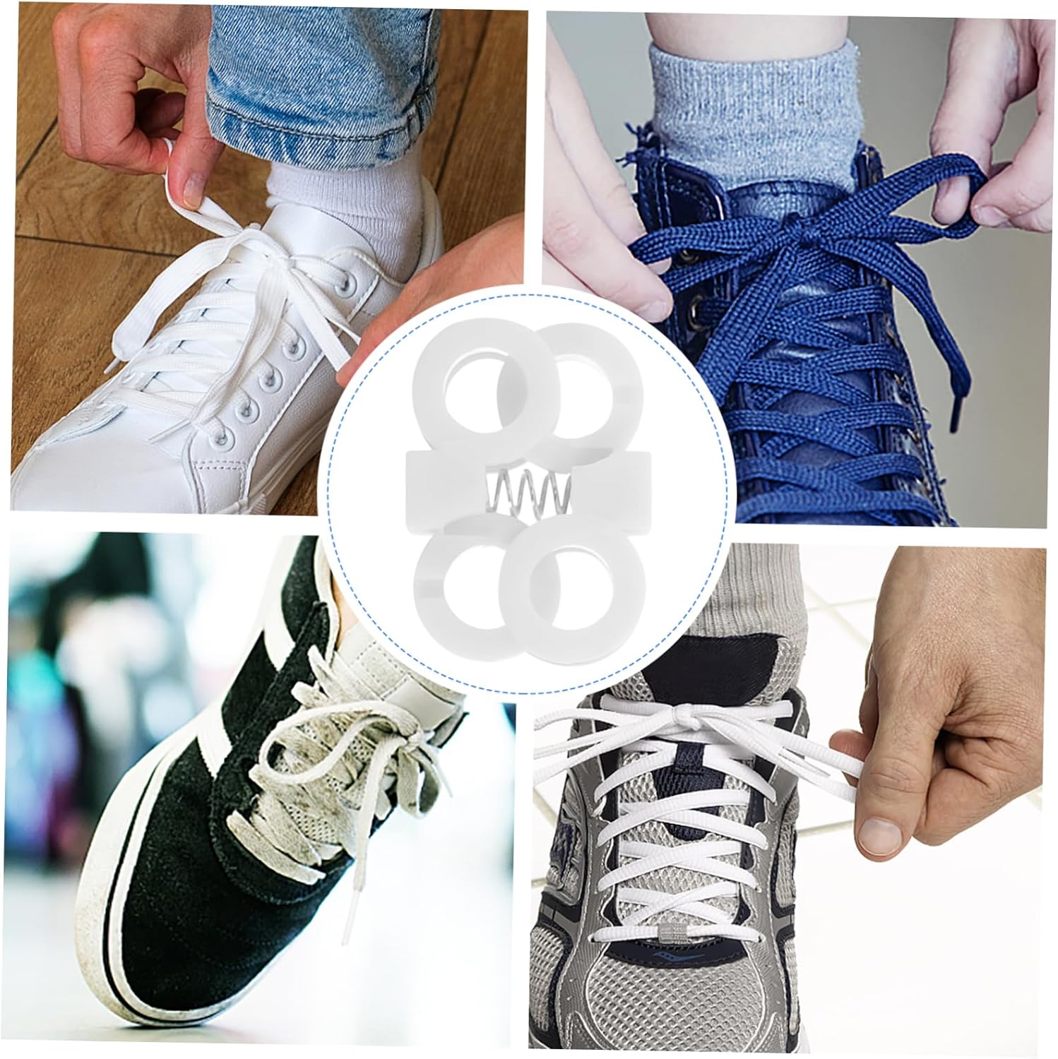 LIFKOME Lazy Shoe Lace Buckle Shoe Laces for Sneakers Shoes Running Shoe Laces Athletic Shoe Laces Shoelaces