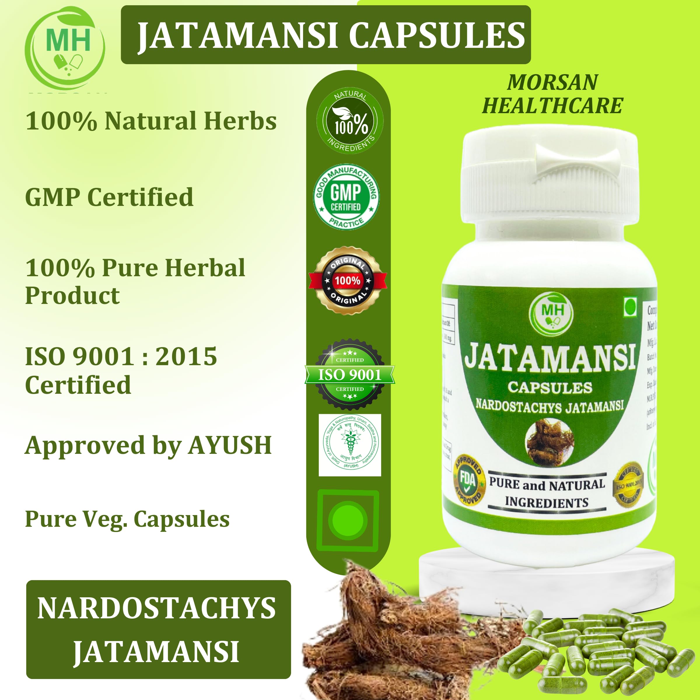 Jatamansi Capsules 500mg – 60 Count | Vegetarian | Plant-Based | Herbal Supplement | No Artificial Additives | Gluten-Free | Organic (pack of 2) — Amazon image 9
